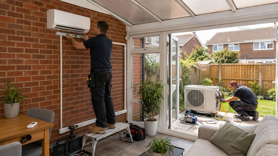 Professional Air-Conditioning Installation in a Conservatory